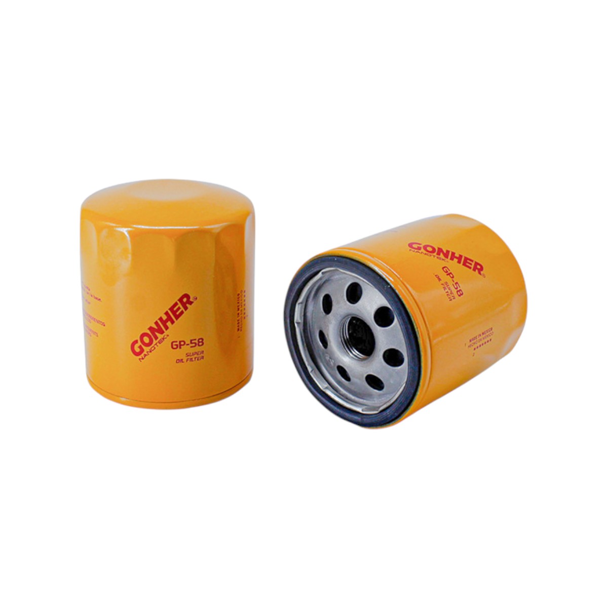 GP-58 FILTRO DE ACEITE FORD FIESTA L5 1.6L 2003-19 / TOYOTA COROLLA L4 1.6L 1983-87 / DODGE NEON L4 2.0L 1995-05 / AUDI A1 20-21 / AUDI Q2 18-21 / DODGE STRATUS 95-06 / FORD ECOSPORT 04-21 / FORD EDGE 15-20 / FORD FIGO 16-21 / FORD FOCUS 06-18