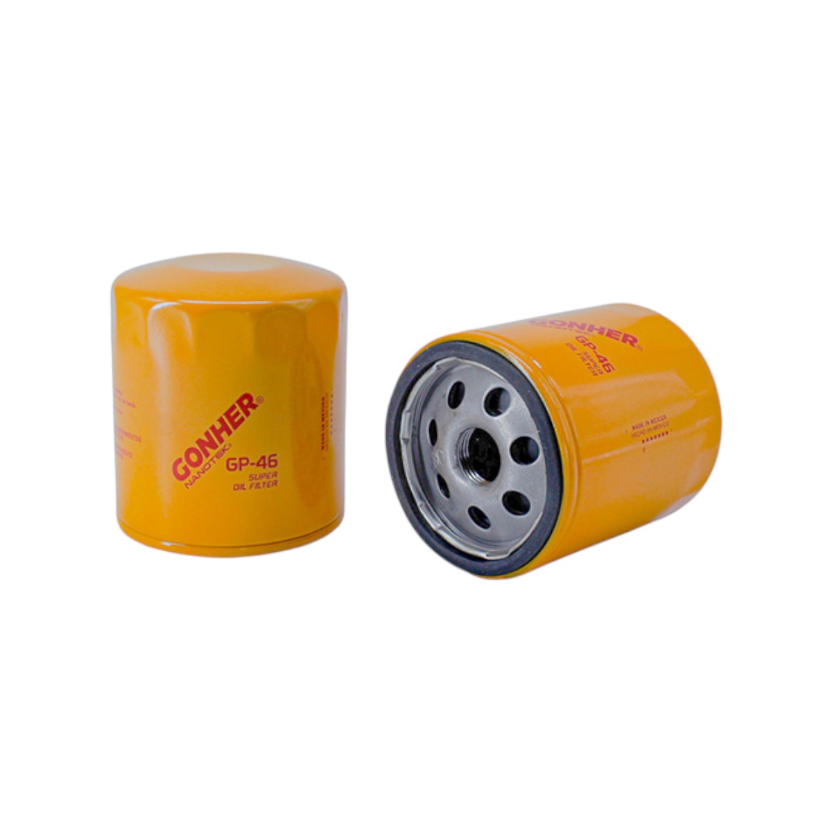 GP-46 FILTRO DE ACEITE CHEVROLET AVEO L4 1.6L 2008-18 / CHEVROLET CHEVY L4 1.6L 1996-12 / CHEVROLET TORNADO L4 1.8L 2004-20 / C1500 93-02 / CAVALIER 93-02 / SILVERADO 1500 09-13 / S-10 91-03 / OPRTA 06-10/ FIAT PALIO 06-08 / FIAT IDEA 08-09